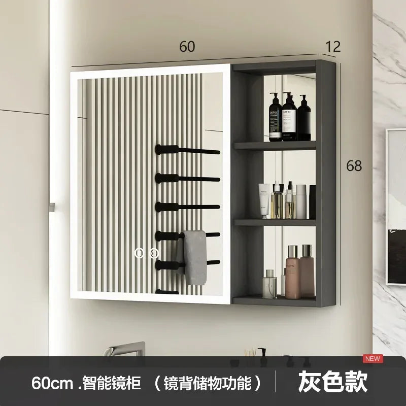 Bathroom Light LED Mirror Cabinets Vanity Aluminum Frameless Cabinet Makeup Smart Mirrors Adjustable Dimming Vanity Wash Mirror