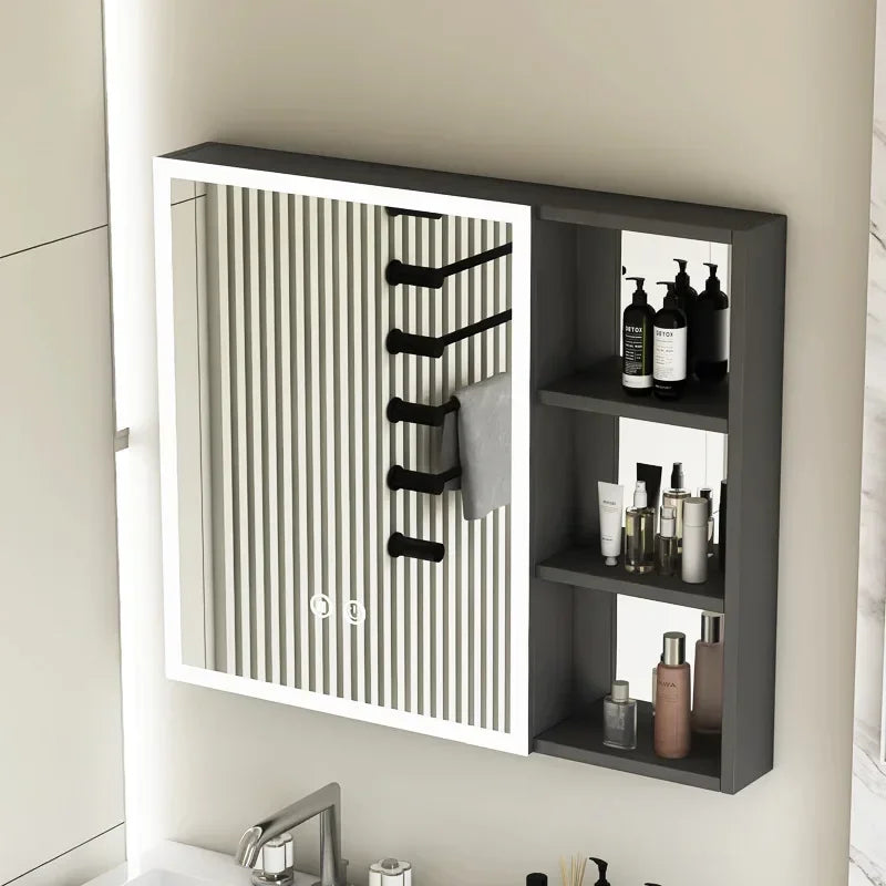 Bathroom Light LED Mirror Cabinets Vanity Aluminum Frameless Cabinet Makeup Smart Mirrors Adjustable Dimming Vanity Wash Mirror