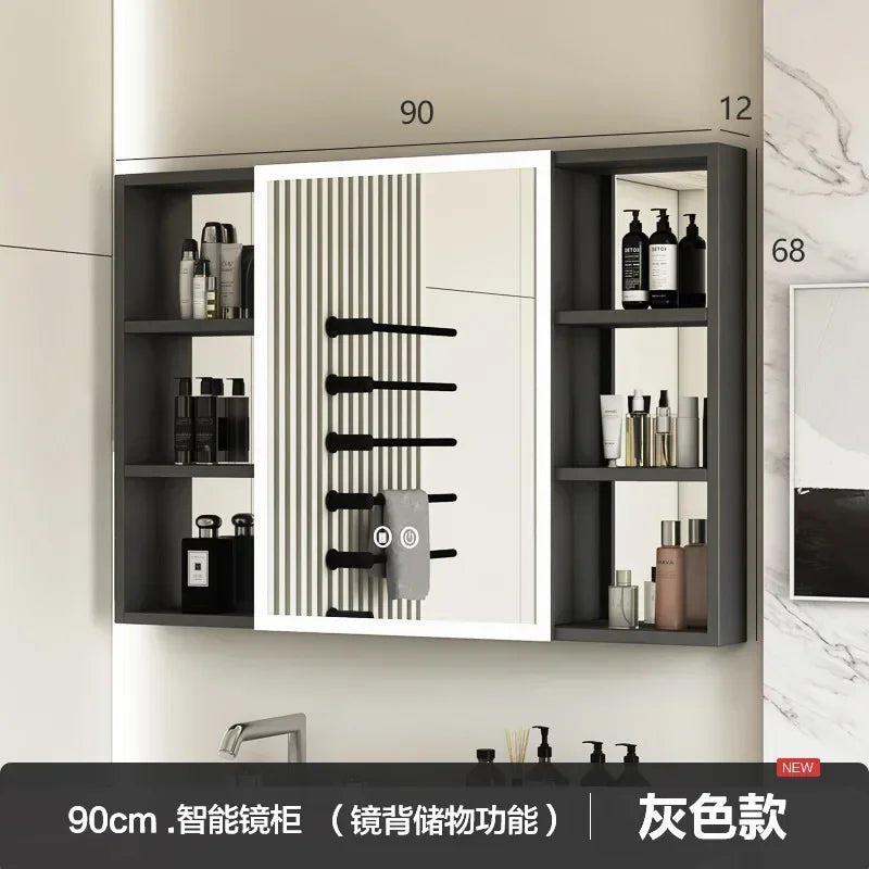 Bathroom Light LED Mirror Cabinets Vanity Aluminum Frameless Cabinet Makeup Smart Mirrors Adjustable Dimming Vanity Wash Mirror