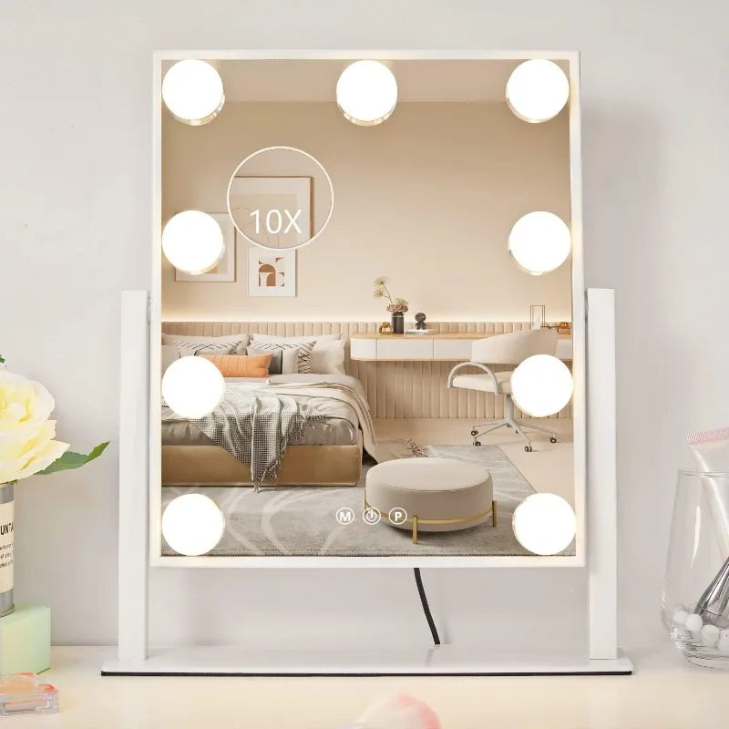 Smart Makeup Mirrors Adjustable Desktop Fill Light Led Mirrors with Magnetic Attraction Magnifying Glass Bedroom Decorations