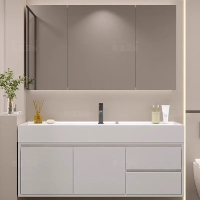 Makeup Luxury Bathroom Cabinet Rack Storage Mirror Vanity Bathroom Cabinet Shower Organizer Ergonomic Vestidores Hotel Furniture