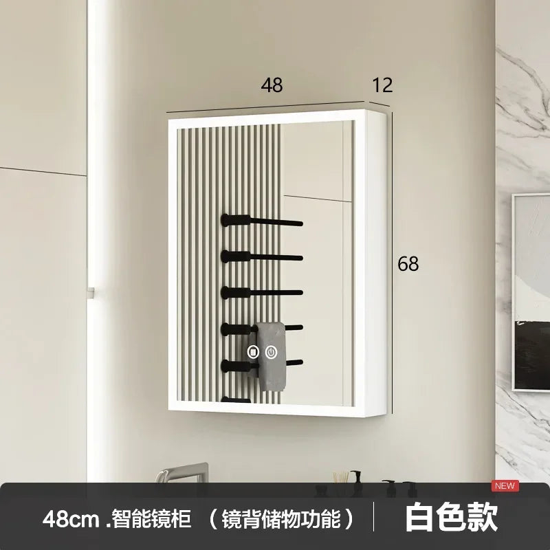 Bathroom Light LED Mirror Cabinets Vanity Aluminum Frameless Cabinet Makeup Smart Mirrors Adjustable Dimming Vanity Wash Mirror