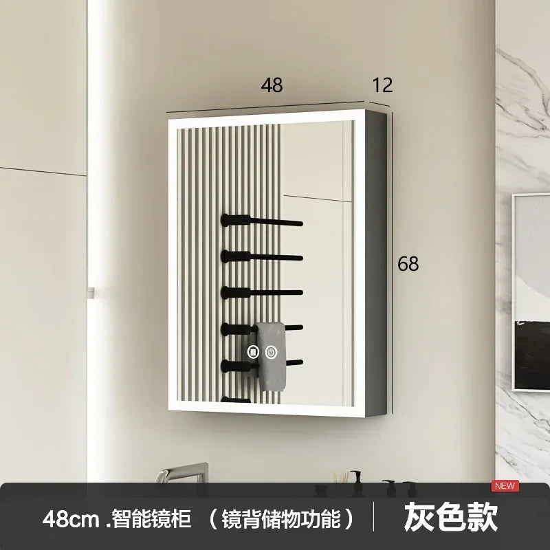 Bathroom Light LED Mirror Cabinets Vanity Aluminum Frameless Cabinet Makeup Smart Mirrors Adjustable Dimming Vanity Wash Mirror