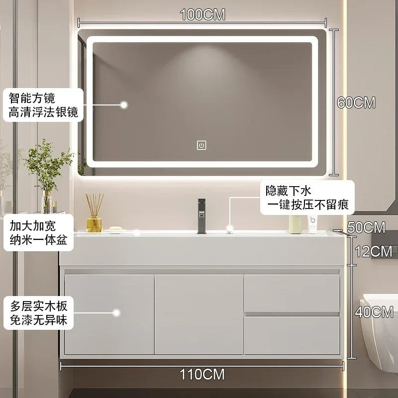 Makeup Luxury Bathroom Cabinet Rack Storage Mirror Vanity Bathroom Cabinet Shower Organizer Ergonomic Vestidores Hotel Furniture