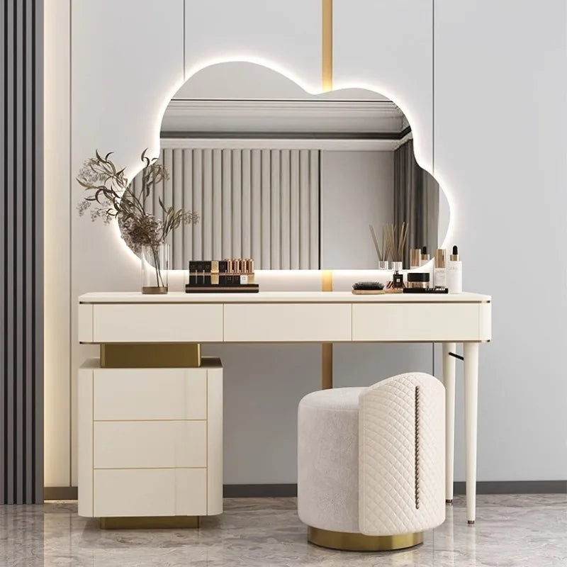 Wall Mount Decorative Mirrors Cloud Glass Mirrors for Makeup Dressing Table Mirror with Led Lighting Bathrooms Decorations