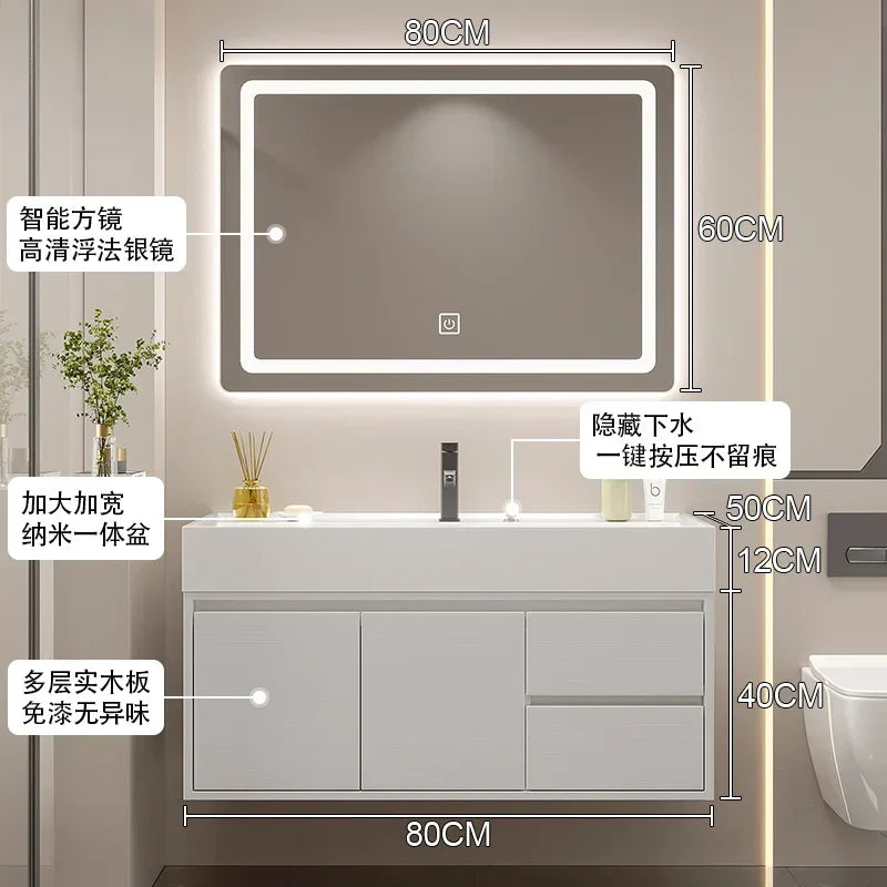 Makeup Luxury Bathroom Cabinet Rack Storage Mirror Vanity Bathroom Cabinet Shower Organizer Ergonomic Vestidores Hotel Furniture