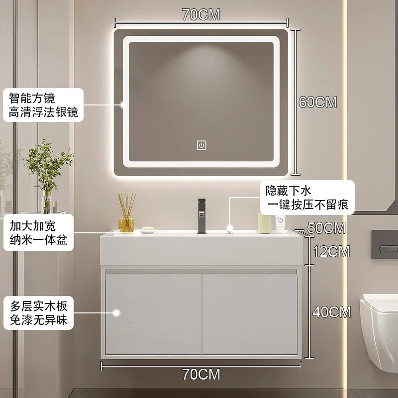 Makeup Luxury Bathroom Cabinet Rack Storage Mirror Vanity Bathroom Cabinet Shower Organizer Ergonomic Vestidores Hotel Furniture