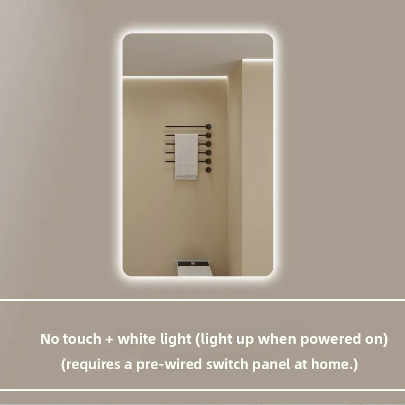 New Smart Mirror Wall Hanging LED High Definition Induction Anti-fog Bathroom Mirror Touch Screen 23.5 * 15.5 Inches Vanity