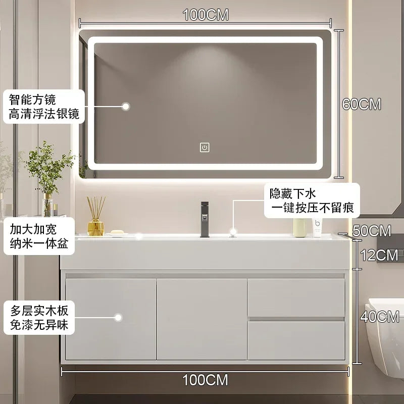 Makeup Luxury Bathroom Cabinet Rack Storage Mirror Vanity Bathroom Cabinet Shower Organizer Ergonomic Vestidores Hotel Furniture