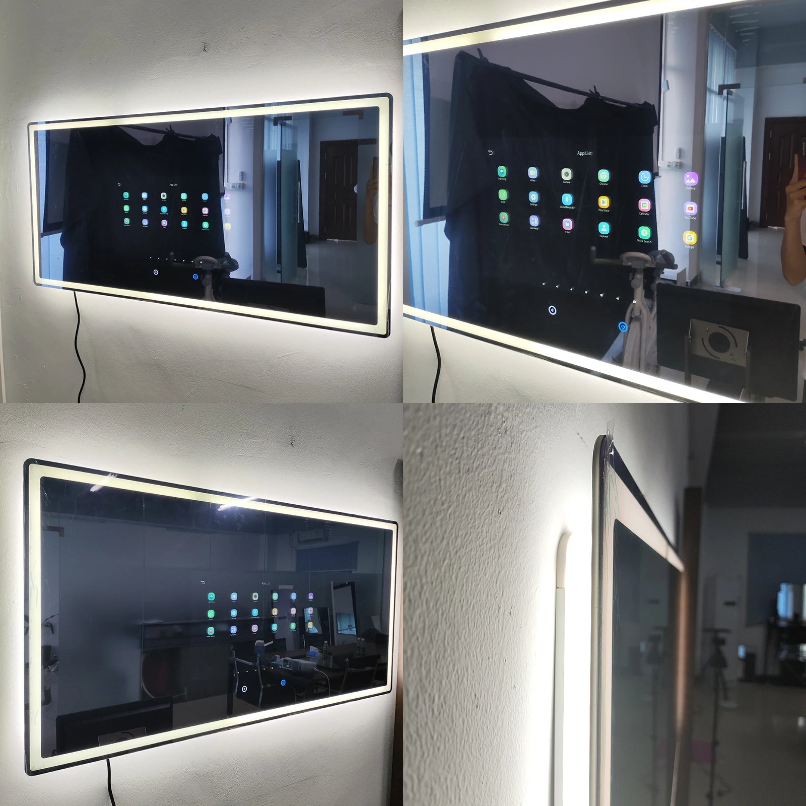 Smart Mirror for Hotel & Home Touch Screen Android TV with WIFI Apps Backlit Light for Bedroom & Living Room Use