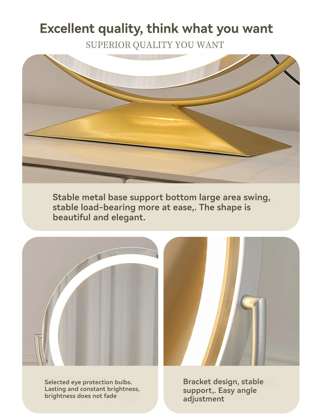 Beauty Mirror Smart Circle Internet Celebrity Bedroom Mirror Makeup Mirror Makeup Mirror Makeup Mirror Home Desktop