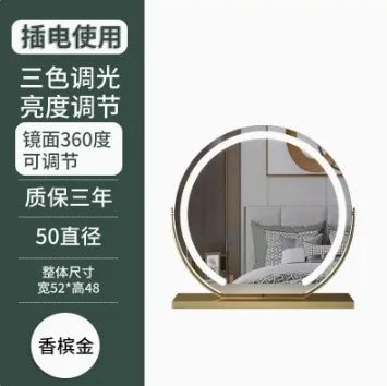 LED makeup mirror with lamp desktop intelligent dressing mirror high-end beauty salon master bedroom large mirror