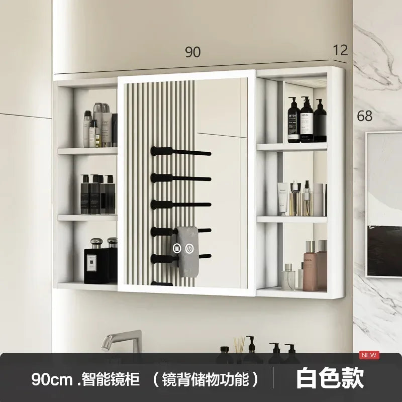 Bathroom Light LED Mirror Cabinets Vanity Aluminum Frameless Cabinet Makeup Smart Mirrors Adjustable Dimming Vanity Wash Mirror