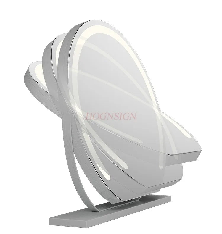 LED makeup mirror with lamp desktop intelligent dressing mirror high-end beauty salon master bedroom large mirror