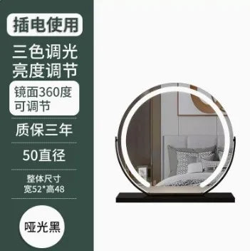 LED makeup mirror with lamp desktop intelligent dressing mirror high-end beauty salon master bedroom large mirror