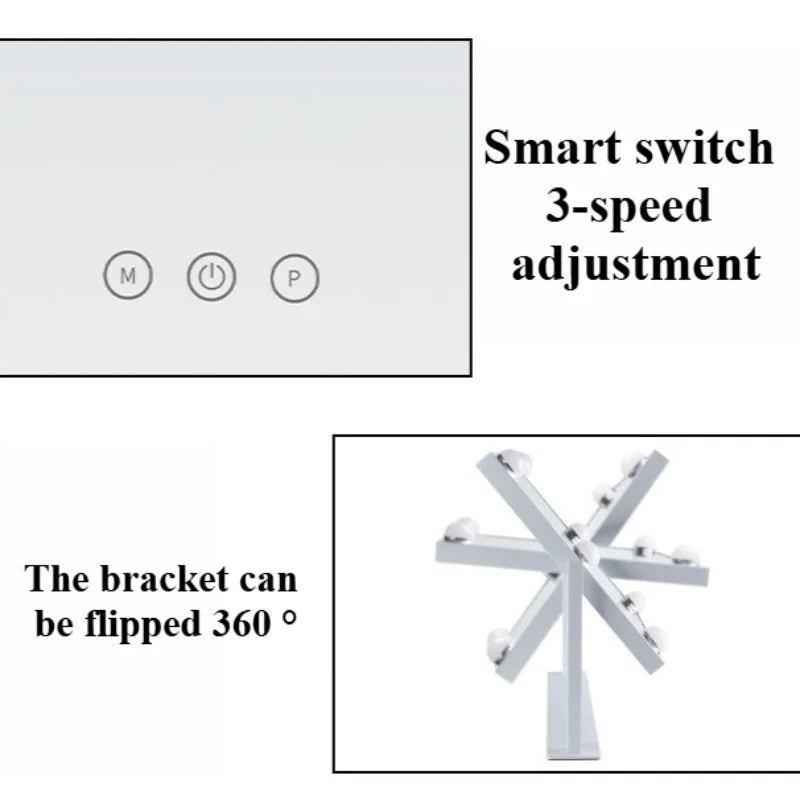 Smart Makeup Mirrors Adjustable Desktop Fill Light Led Mirrors with Magnetic Attraction Magnifying Glass Bedroom Decorations