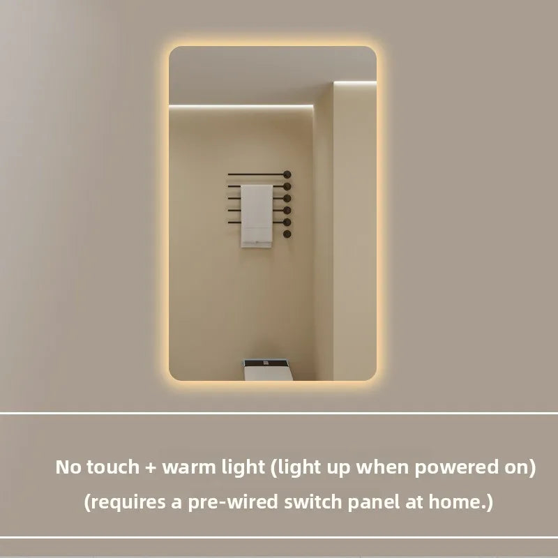 New Smart Mirror Wall Hanging LED High Definition Induction Anti-fog Bathroom Mirror Touch Screen 23.5 * 15.5 Inches Vanity