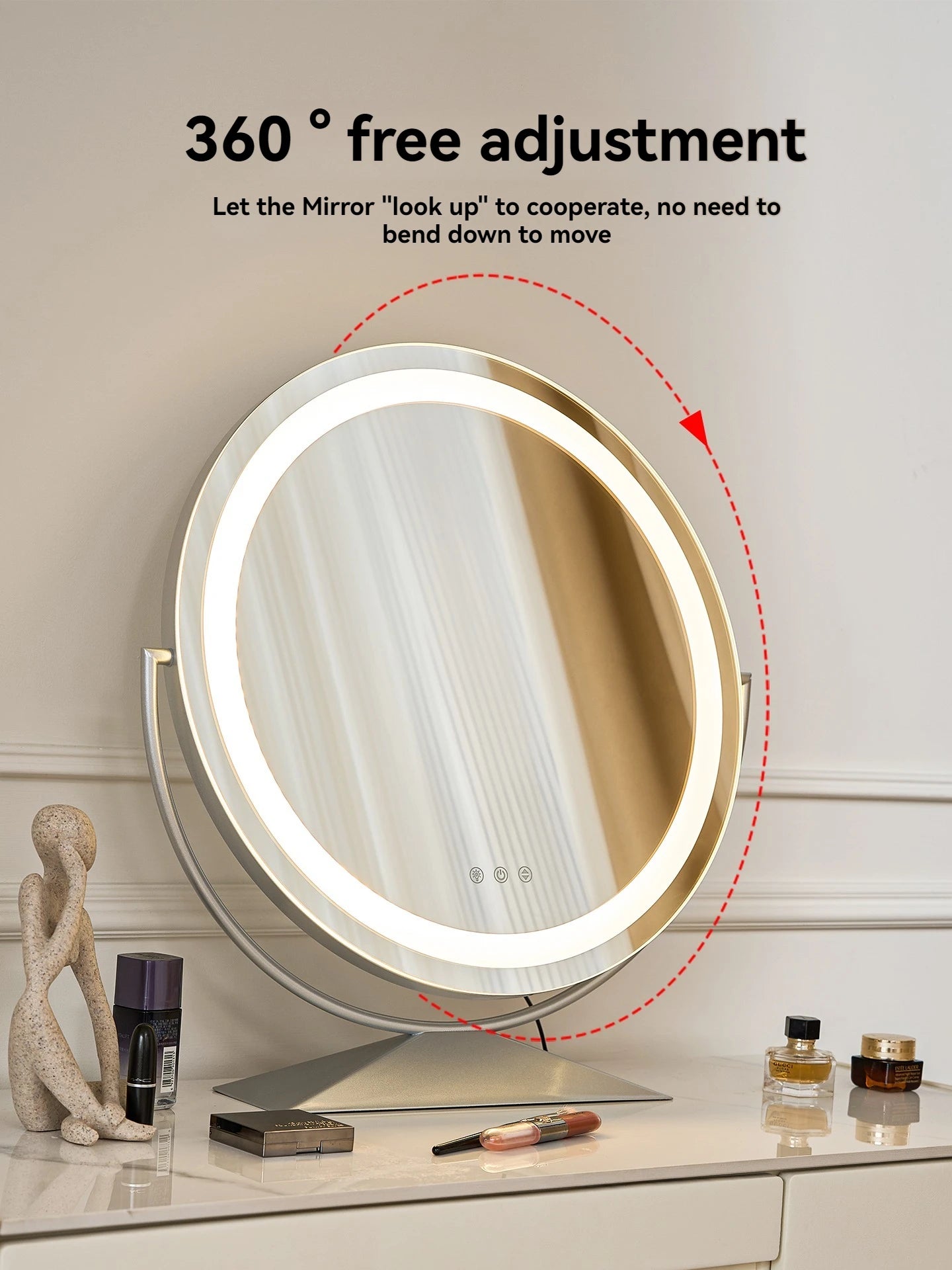 Beauty Mirror Smart Circle Internet Celebrity Bedroom Mirror Makeup Mirror Makeup Mirror Makeup Mirror Home Desktop