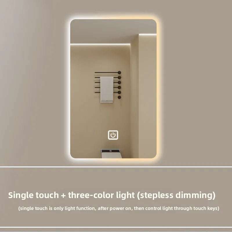 New Smart Mirror Wall Hanging LED High Definition Induction Anti-fog Bathroom Mirror Touch Screen 23.5 * 15.5 Inches Vanity